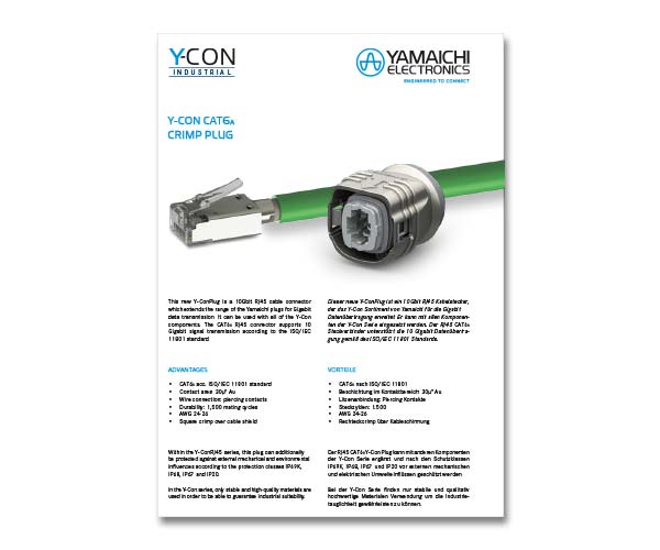 Y-Con RJ45 Crimp Plug Cat6A