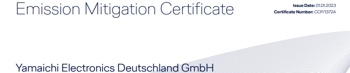 Emissions reduction certificate