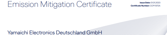 Zertifikat zur Emissionsminderung